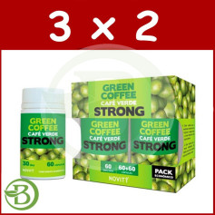 Pack 3x2 Café Verde Strong Pack Económico 60 + 60 Cápsulas Novity