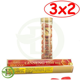 Pack 3x2 Ginseng con Lecitina 1000Mg 30 Cápsulas Marnys