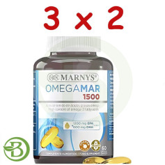 Pack 3x2 Omegamar 1500 60 gélules Marnys