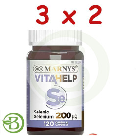 Pack 3x2 Vitahelp Selenio 200Ug 120 Perlas Marnys