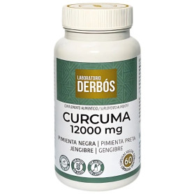 Curcuma 12 000 mg, 60 gélules végétales Derbós