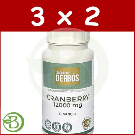 Pack 3x2 Cranberry 12000Mg 60 Cápsulas Vegetales Derbós