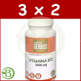 Pack 3x2 Vitamina B12 1000Μg 60 Cápsulas Vegetales Derbós