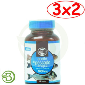 Pack 3x2 Aceite de Pescado Omega 3 1000Mg. 60 Perlas Naturmil
