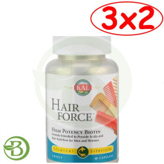 Pack 3x2 Comprimés Hair Force 60 Kal