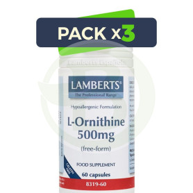 Pack 3x L-Ornitina HCI 500Mg. Lamberts
