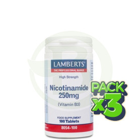 Pack 3x Vitamina B3 (Nicotinamida) Lamberts