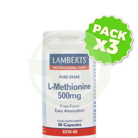 Pack 3x L-Metionina 500Mg. Lamberts