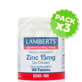 Pack 3x Zinc 15Mg. Lamberts