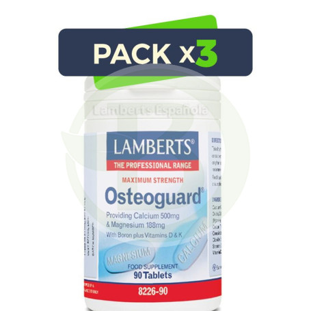 Pack 3x OsteoGuard 90 Tabletas Lamberts