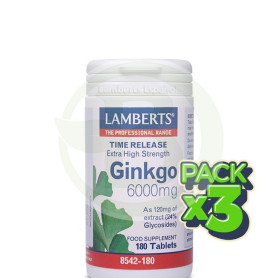 Pack 3x Ginkgo Biloba Extra Alta Potencia Lamberts