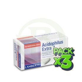 Pack 3x Acidophilus Extra 4 60 Cápsulas Lamberts