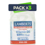 Pack 3x VITAMINA D 1000 IU 120TAB LAMBERTS