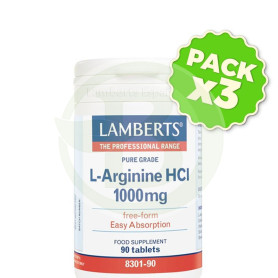 Pack 3x L-Arginina HCl 1000Mg. Lamberts
