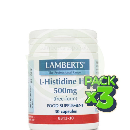 Pack 3x L-Histidina HCI 500Mg. Lamberts