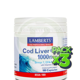 Pack 3x Aceite de Hígado de Bacalao 1000Mg. Lamberts