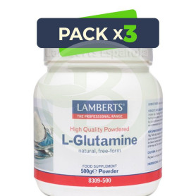 Pack 3x L-GLUTAMINA 500Gr. LAMBERTS
