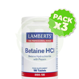 Pack 3x Betaina con Pepsina Lamberts
