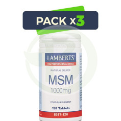 Pack 3x MSM 1.000Mg. 120 Tabletas Lamberts