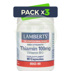 Pack 3x Vitamina B1 (Tiamina) Lamberts