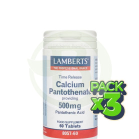 Pack 3x Vitamina B5 (Pantotenato de Calcio) Lamberts