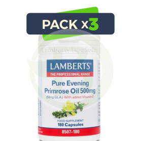 Pack 3x Aceite de Prímula Puro 500Mg. Lamberts