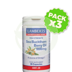 Pack 3x Huile d&#39;Argousier 1 000 mg. Lamberts