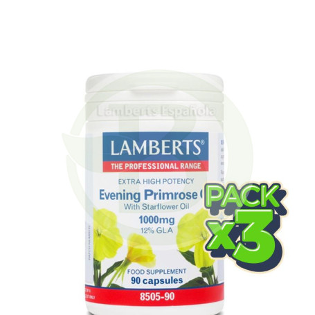 Pack 3x Aceite de Prímula y Borraja 1.000Mg. 90 Cápsulas Lamberts