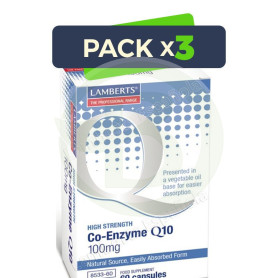 Pack 3x CoQ10 100Mg. 60 Cápsulas Lamberts