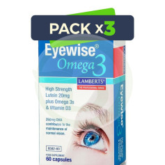 Pack de 3 capsules Eyewise Omega 3 60 Lamberts
