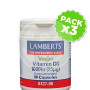 Pack 3x Vitamina D3 Vegan 90 Cápsulas Lamberts