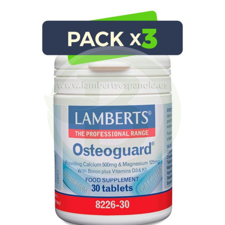 Pack 3x Osteoguard 30 Tabletas Lamberts