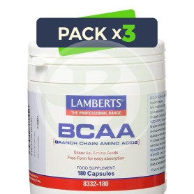 Pack 3x BCAA 180 Cápsulas Lamberts