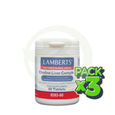 Pack 3x Choline Liver Complex 60 Tabletas Lamberts