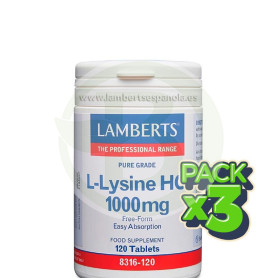 Pack 3x L-Lisina 120 Tabletas Lamberts