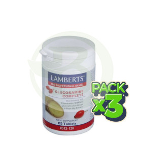 Pack 3x Glucosamina Completa 120 Comprimidos Lamberts