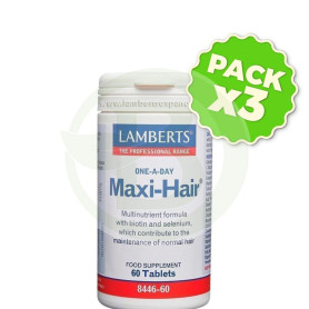Pack 3x Maxi Hair 60 Capsulas Lamberts