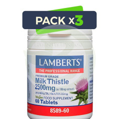 Pack 3x Chardon Marie 2 500 mg. 60 comprimés Lamberts
