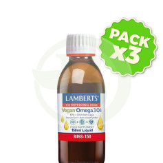 Pack 3x Omega 3 Vegan Liquide 150 ml Lamberts