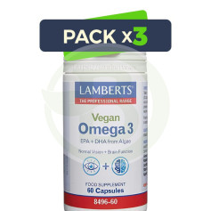 Pack 3x Capsules Oméga 3 Vegan 60 Lamberts