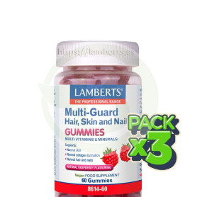 Pack 3x Multi-Guard Cabello, Piel y Uñas 60 Gominolas Lamberts