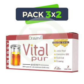 Pack 3x2 Vitalpur Energy 7 Viales Drasanvi