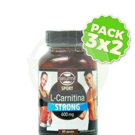 Pack 3x2 L-Carnitina Strong 600Mg. 60 Cápsulas Naturmil Sport