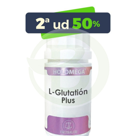 Holomega L-Glutation Plus 50 Cápsulas Equisalud Pack (2a Ud al 50%)