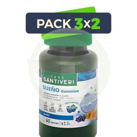 Pack 3x2 Sueño Gummies 60 Gominolas Masticables Santiveri