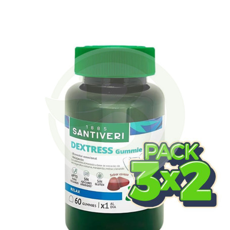 Pack 3x2 Dextress Gummies 60 Gominolas Masticables Santiveri