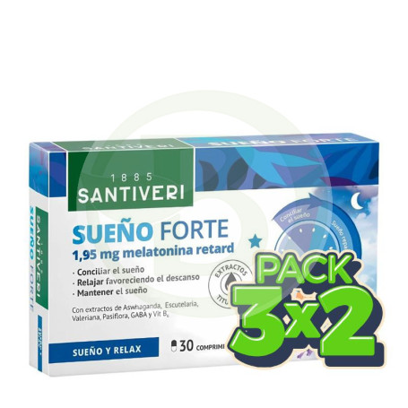 Pack 3x2 Sueño Forte 30 Comprimidos Santiveri