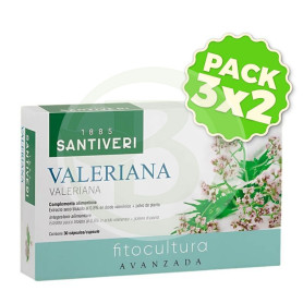 Pack 3x2 Plantas Fit Valeriana 30 Cápsulas Santiveri