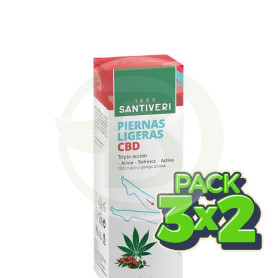 Pack 3x2 Gel Piernas Ligeras con Cbd 100Ml Santiveri