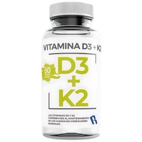 Vitamine D3+K2 60 gélules Bequisa